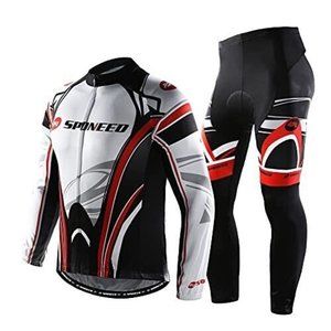 Sponeed Mens Cycling 2 Pieces Long Sleeve & Padded Pants PLEASE READ